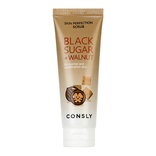 CONSLY, Скраб для лица с черным сахаром и экстрактом грецкого ореха Black Sugar & Walnut Skin Perfection Scrub, 120 мл