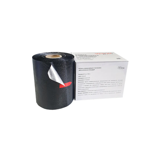 BB ONE, Фольга алюминиевая WOW Blond тисненая, 15 микр., черная, 12,7 см х 100 м