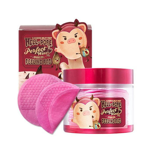 ELIZAVECCA, Очищающие винные пилинг-пэды Hell-Pore Perfect Wine Sparkling Peeling Pad, 30