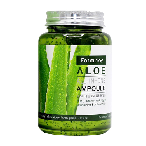 FARMSTAY, Ампульная сыворотка для лица с экстрактом алое Aloe All-In One Ampoule, 250 мл