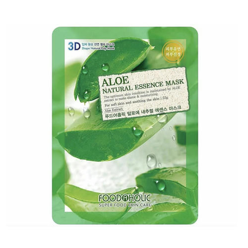 FOODAHOLIC, 3D маска для лица с экстрактом алоэ Natural Essence Mask #Aloe, 23 гр