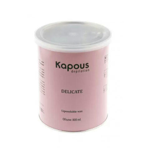 KAPOUS, Жирорастворимый воск с тальком в банке Depilation, 800 мл