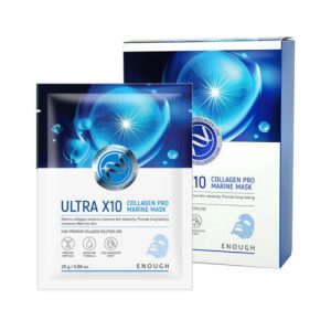 ENOUGH, Тканевая маска с коллагеном Premium Ultra X10 collagen Pro Marine mask, 10 шт