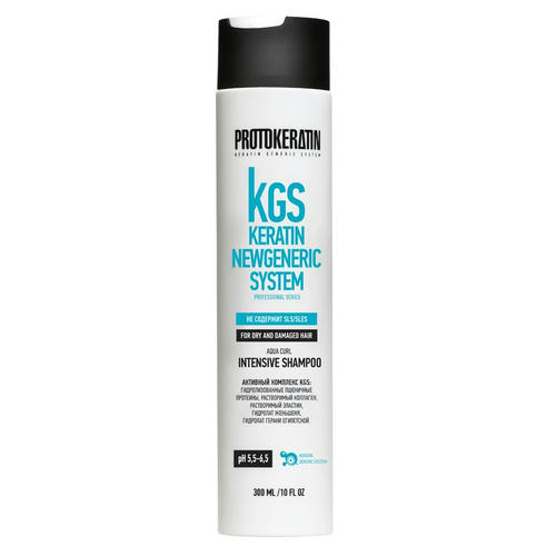 PROTOKERATIN, Шампунь интенсивное питание для вьющихся и кудрявых волос Aqua Curl Shampoo, 300 мл