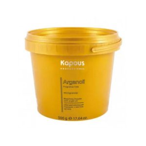 KAPOUS, Обесцвечивающий порошок с маслом Арганы Fragrance Free Arganoil, 500 гр