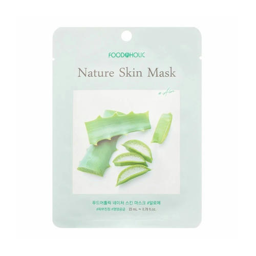 FOODAHOLIC, Тканевая маска для лица с экстрактом алоэ Nature Skin Mask, 25 гр