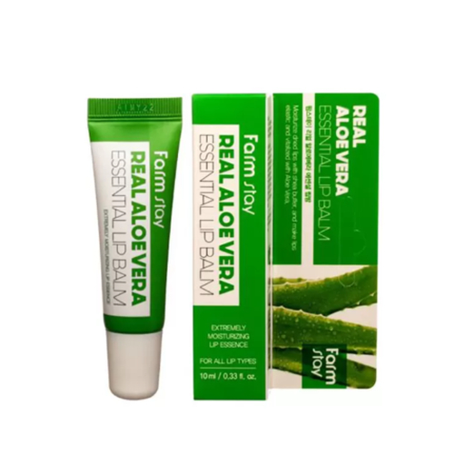 FARMSTAY, Суперувлажняющий бальзам для губ с алоэ Real Aloe Vera Essential Lip Balm, 10 мл — изображение 2