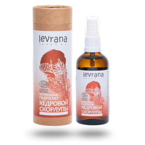 LEVRANA, Натуральный гидролат Кедровой скорлупы, ECOCERT, 100 мл