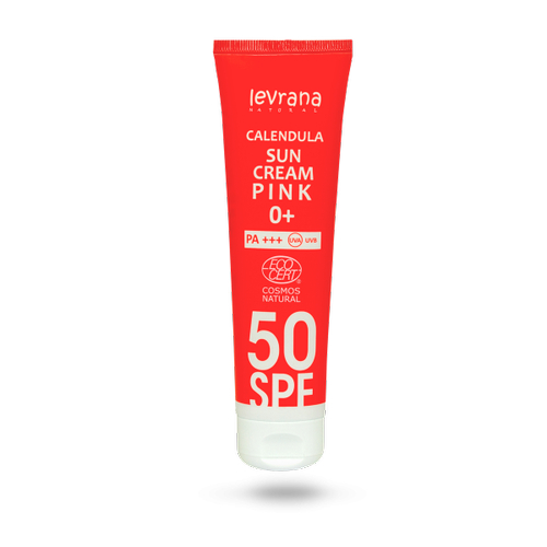 LEVRANA, Солнцезащитный крем для лица и тела «Календула 50SPF PINK 0+», 100 мл