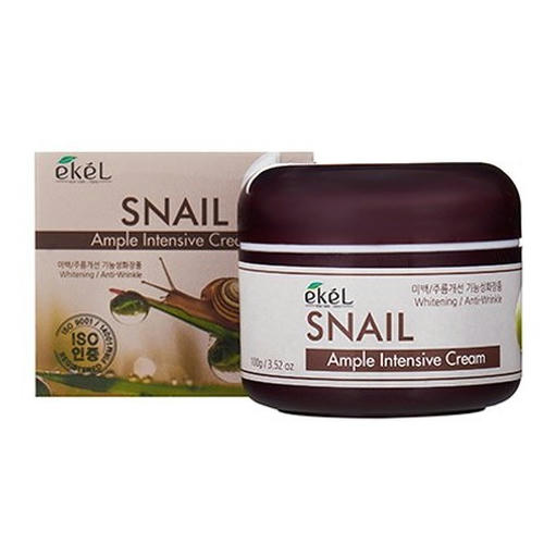EKEL, Крем для лица с муцином улитки Ample Intensive Cream Snail, 100 гр
