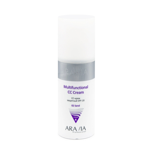 ARAVIA, CC-крем защитный SPF-20 Multifunctional CC Cream Sand 02 Face, 150 мл
