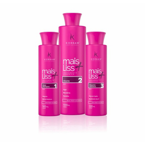 KORBAN, Набор нанопластики с эффектом Anti-yellow Mais Liss Protein Blond, 250*500*250 мл