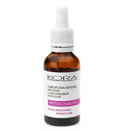 KORA, Сыворотка-флюид anti-acne с азелаиновой кислотой OPTIMAL SEBOCONTROL, 30 мл
