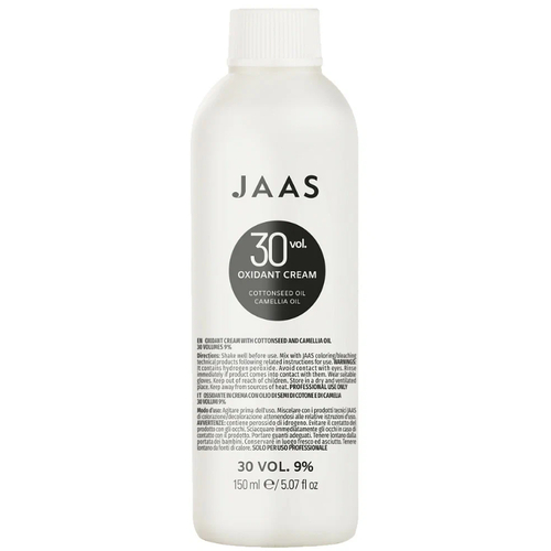 JAAS, Крем окисляющий с маслом семян хлопка и камелии 9% Oxidant Cream 30 Vol, 150 мл