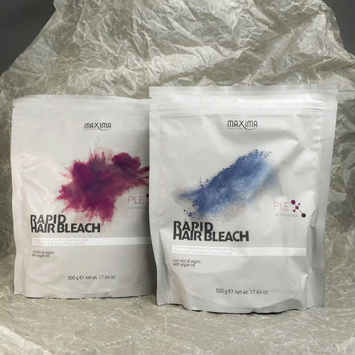 MAXIMA, Набор MAXIMA, Обесцвечивающий порошок Rapid Hair Bleach Plex Blue, 500 гр. + MAXIMA, Обесцвечивающий порошок Rapid Hair Bleach Plex Violet (фиолетовый), 500 гр