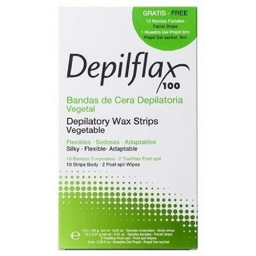 DEPILFLAX, Комплект полосок для депиляции с воском, 1 уп