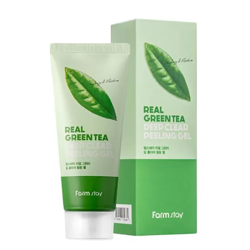 FARMSTAY, Отшелушивающий пилинг-гель с экстрактом зеленого чая Real Green Tea Deep Clear Peeling Gel, 100 мл — изображение 2
