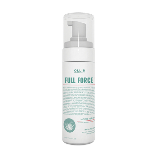 OLLIN, Мусс-пилинг для волос и кожи головы с экстрактом алоэ Full Force, 160 мл