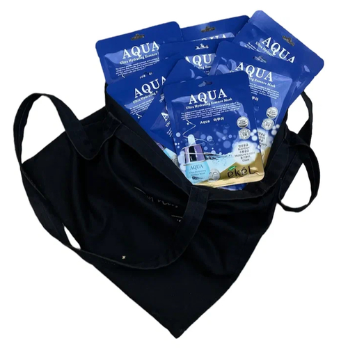 EKEL, Комплект ультраувлажняющих тканевых масок для лица Aqua Ultra Hydrating Essence Mask, 10 шт