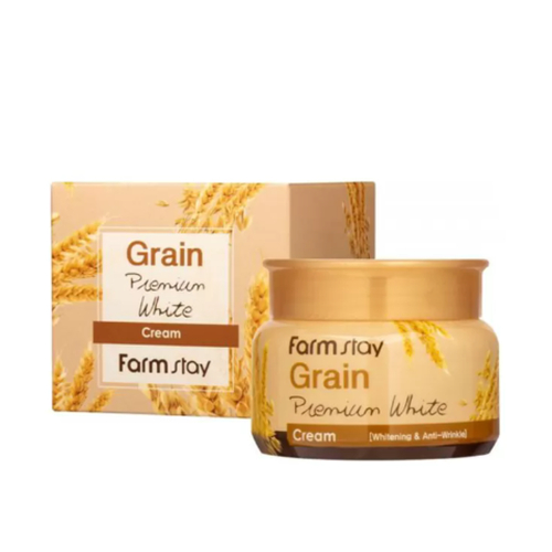 FARMSTAY, Осветляющий крем с маслом ростков пшеницы Grain Premium White Cream, 100 мл — изображение 2