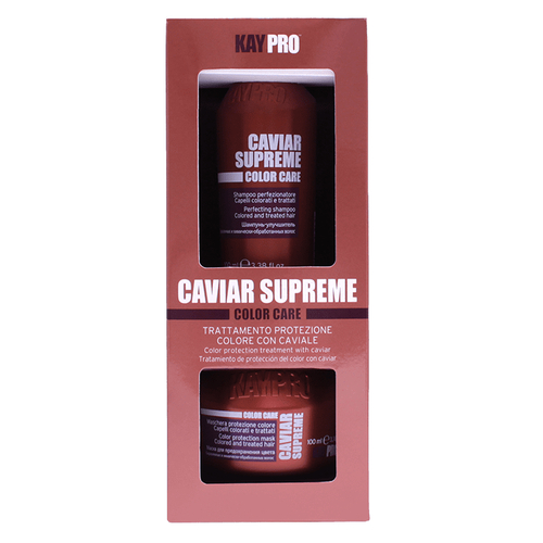KAYPRO, Набор для окрашенных волос защита цвета шампунь+маска Caviar Supreme, 100/100 мл