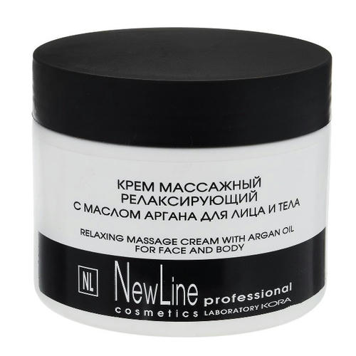 NEW LINE, Крем массажный релаксирующий с маслом арганы, 300 мл