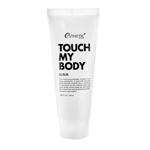 ESTHETIC HOUSE, Скраб для тела с косточками грецкого ореха Touch My Body, 100 мл
