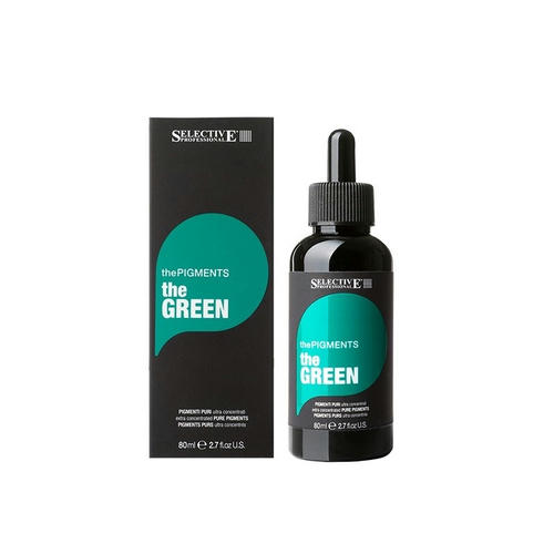 SELECTIVE, Ультраконцентрированные чистые пигменты для окрашивания волос The Pigments Green, 80 мл
