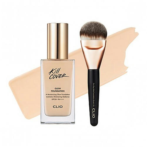 CLIO Тональная основа с кистью Kill Cover Glow Foundation Special Set LINGERIE
