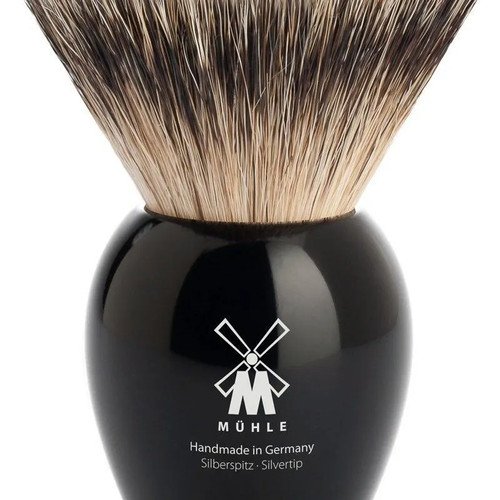 Помазок MUEHLE CLASSIC, барсучий ворс высшей категории Silvertip, черная смола, размер L — изображение 2