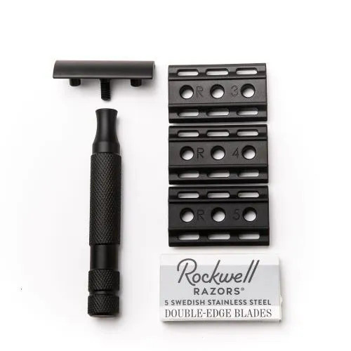 Т-образная бритва Rockwell 6S, нержавеющая сталь, черная — изображение 4