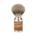 Помазок MUEHLE ROCCA, барсучий ворс высшей категории Silvertip, сталь, береста