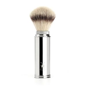 Дорожный помазок MUEHLE, фибра высшей категории Silvertip, размер M, хром