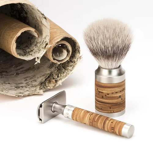 Т-образная бритва MUEHLE ROCCA, сталь, береста, closed comb — изображение 2