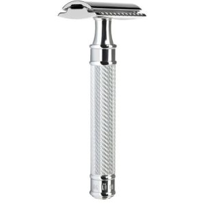 Т-образная бритва MUEHLE TRADITIONAL, c удлиненной ручкой, хром, closed comb, уцененный товар