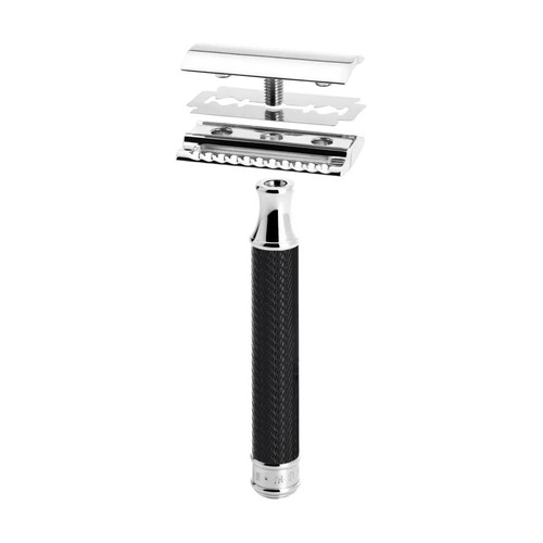 Т-образная бритва MUEHLE TRADITIONAL, черный хром, сlosed comb — изображение 2