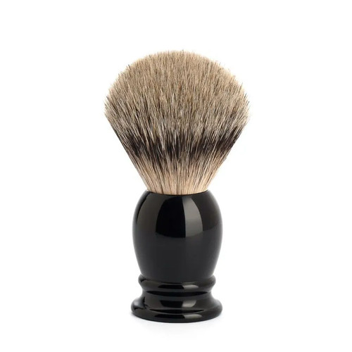 Помазок MUEHLE CLASSIC, барсучий ворс высшей категории Silvertip, черная смола, размер M