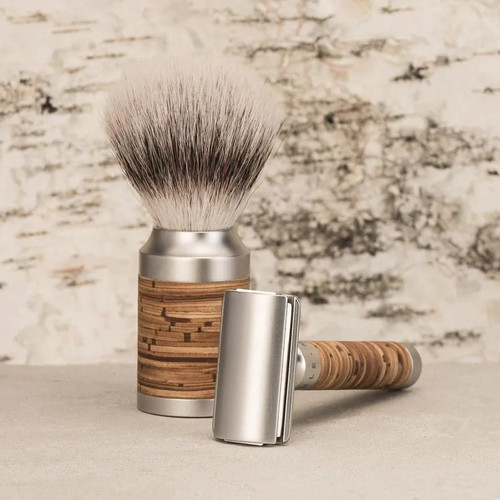 Т-образная бритва MUEHLE ROCCA, сталь, береста, closed comb — изображение 4