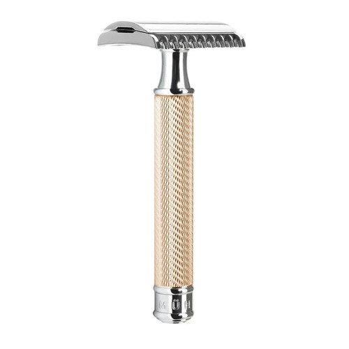 Т-образная бритва MUEHLE TRADITIONAL, розовое золото, open comb