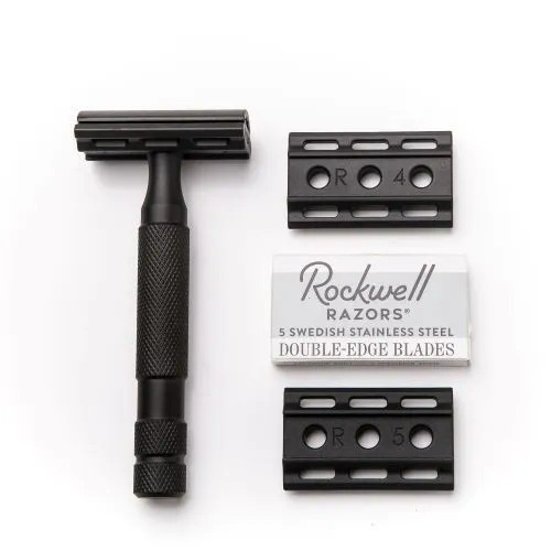 Т-образная бритва Rockwell 6S, нержавеющая сталь, черная — изображение 3