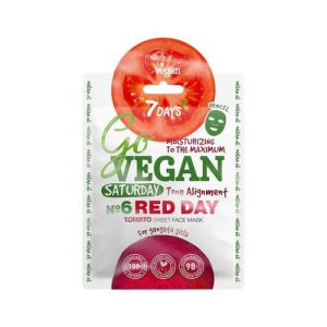 Тканевая маска для лица 7 days Go vegan " Tomat Saturday " 25г