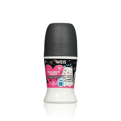 Женский шариковый дезодорант - антиперспирант WEIS "Невидимая защита" 50мл