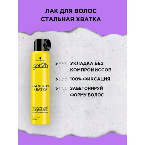 Лак для укладки волос Got2B Стальная хватка Мегафиксация (5) 300мл — изображение 4