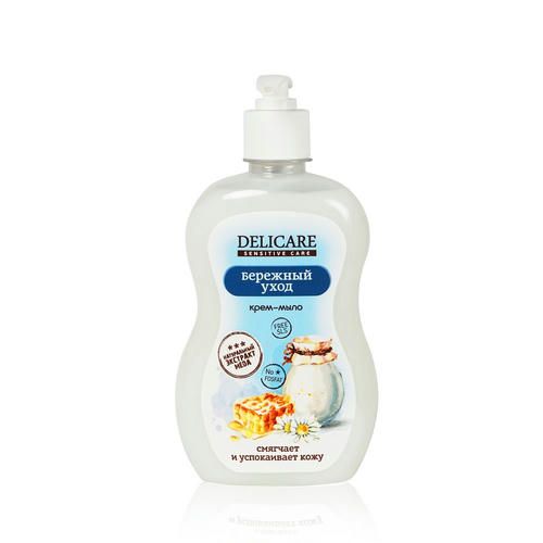 Жидкое крем - мыло для рук Delicare Sensitive Care "Бережный уход" 500мл