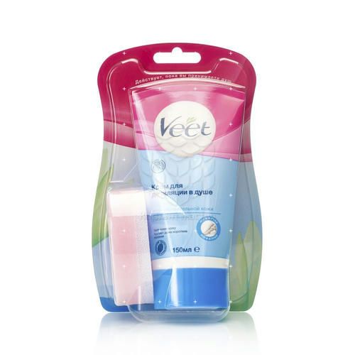 Крем для депиляции в душе Veet для чувствительной кожи 150мл — изображение 2