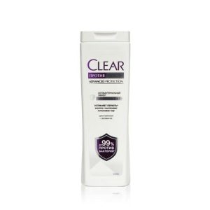Шампунь для волос Clear 2 в 1 против перхоти антибактериальный эффект 380мл