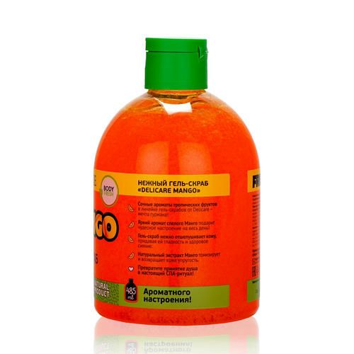 Гель - скраб для душа Delicare Fruit Peeling "Mango" 485мл — изображение 2