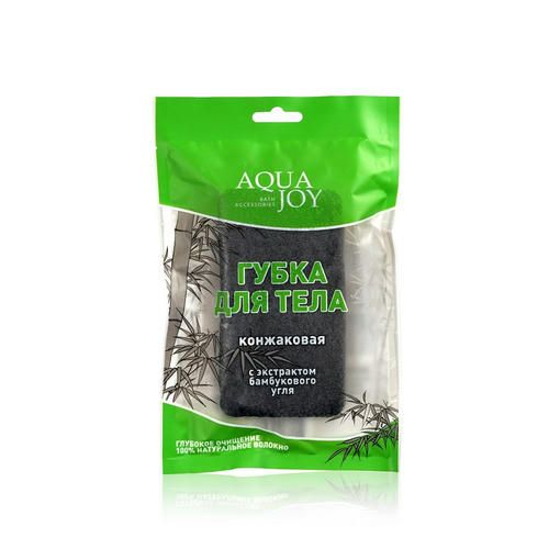 Мочалка Aqua Joy для душа и ванны прямоугольная, конжак