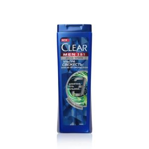 Мужской шампунь для волос Clear Men" Ультра свежесть 3 в 1 400мл