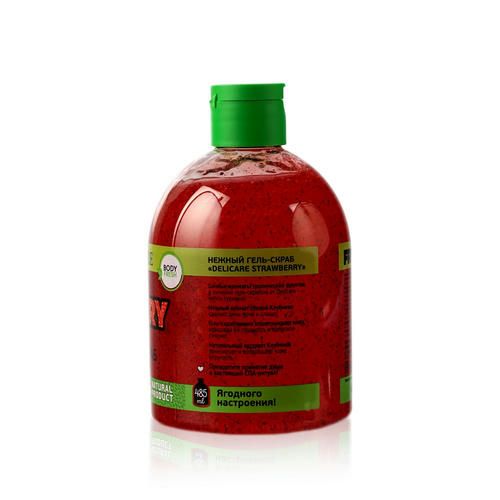 Гель - скраб для душа Delicare Fruit Peeling "Strawberry" 485мл — изображение 2